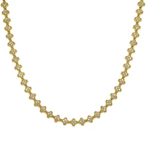 10K GOLD DIAMOND CLOVER CHAIN 3.90 CT