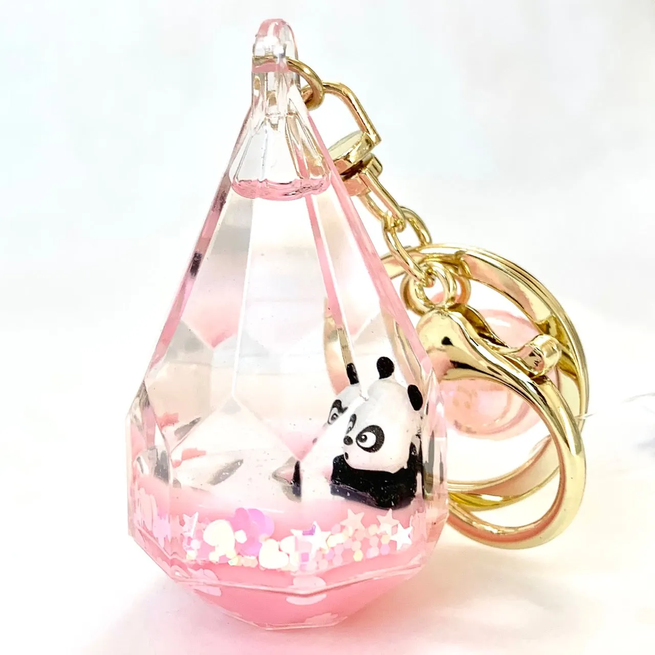 12055 PANDA DIAMOND FLOATY KEY CHARM-12