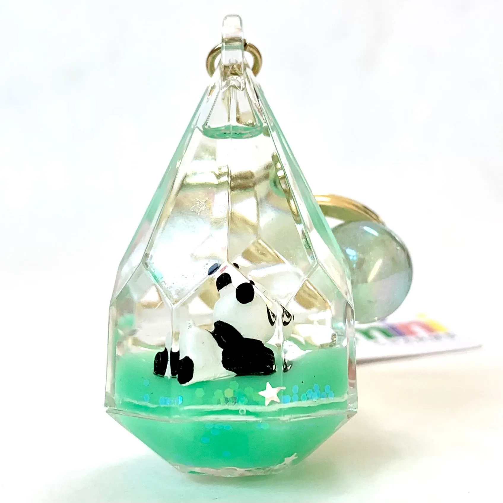 12055 PANDA DIAMOND FLOATY KEY CHARM-12