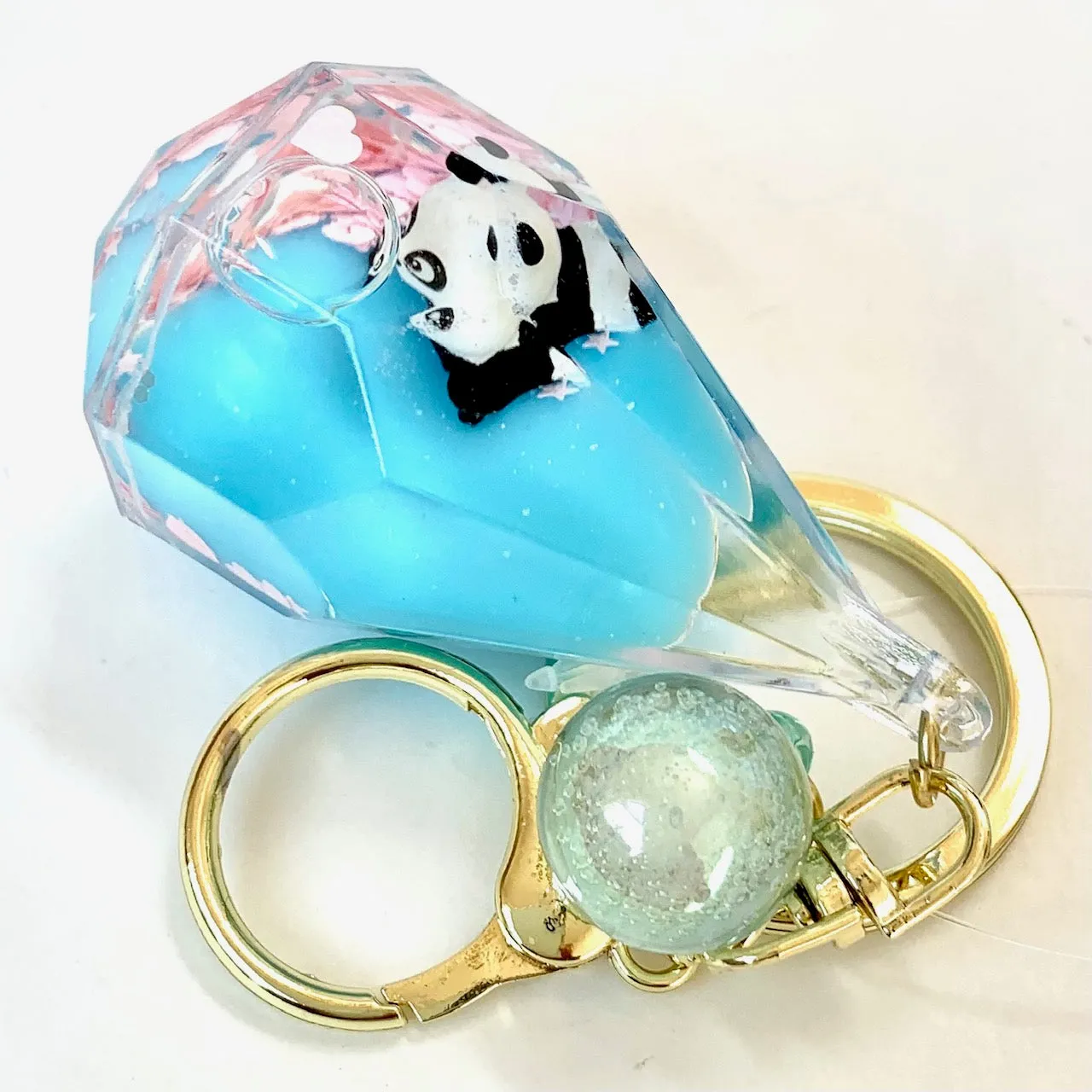 12055 PANDA DIAMOND FLOATY KEY CHARM-12