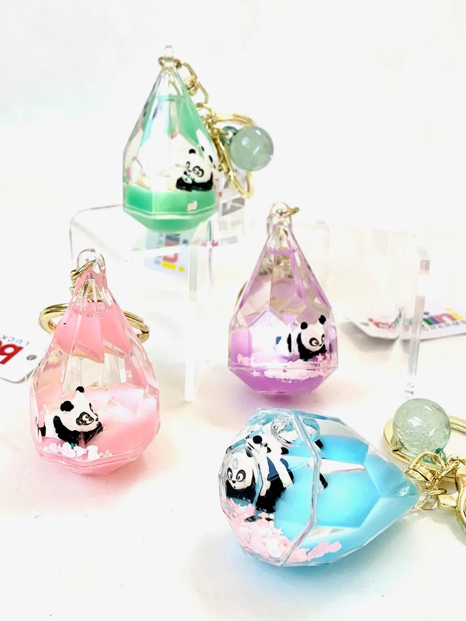 12055 PANDA DIAMOND FLOATY KEY CHARM-12