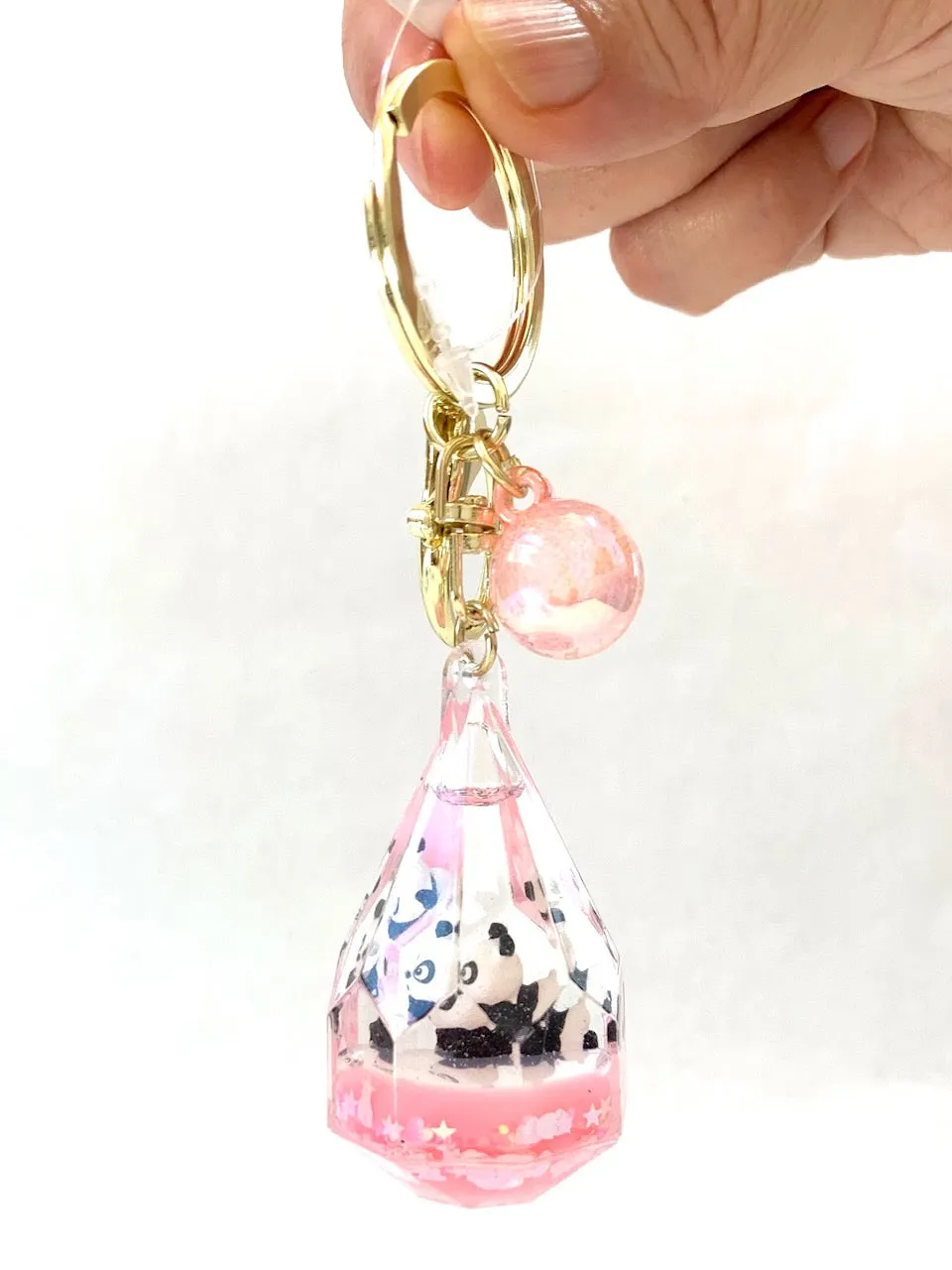 12055 PANDA DIAMOND FLOATY KEY CHARM-12