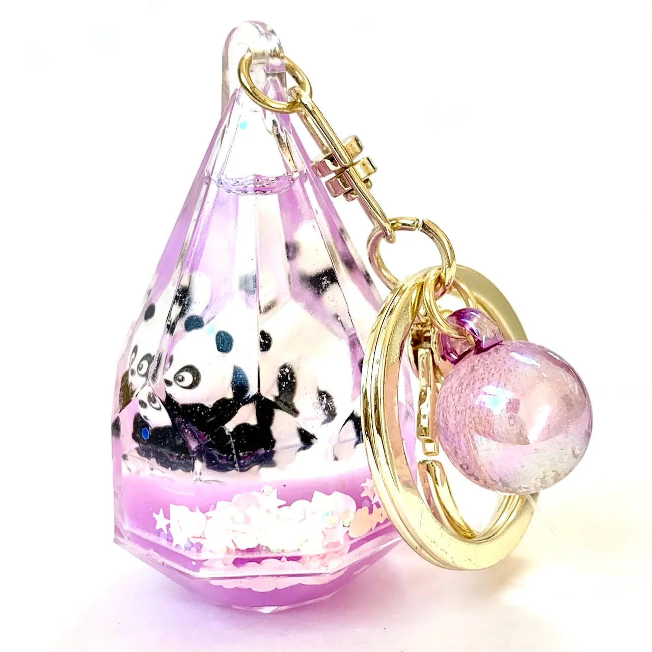 12055 PANDA DIAMOND FLOATY KEY CHARM-12