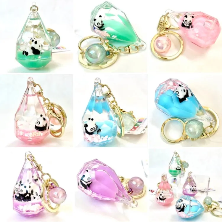 12055 PANDA DIAMOND FLOATY KEY CHARM-12