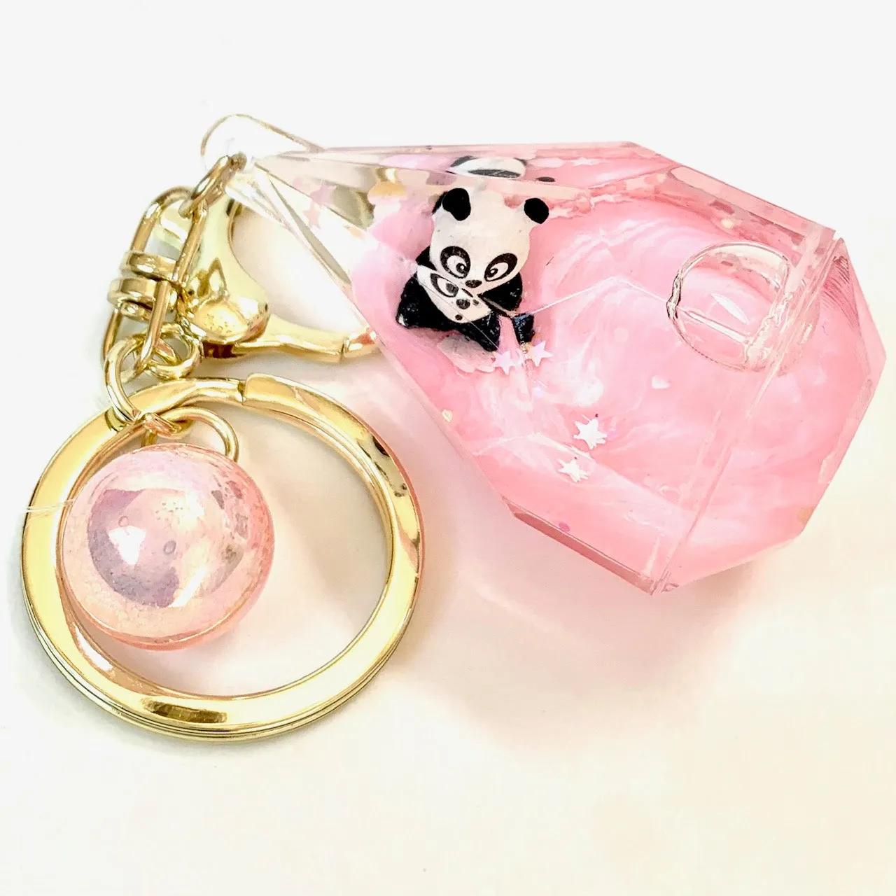 12055 PANDA DIAMOND FLOATY KEY CHARM-12