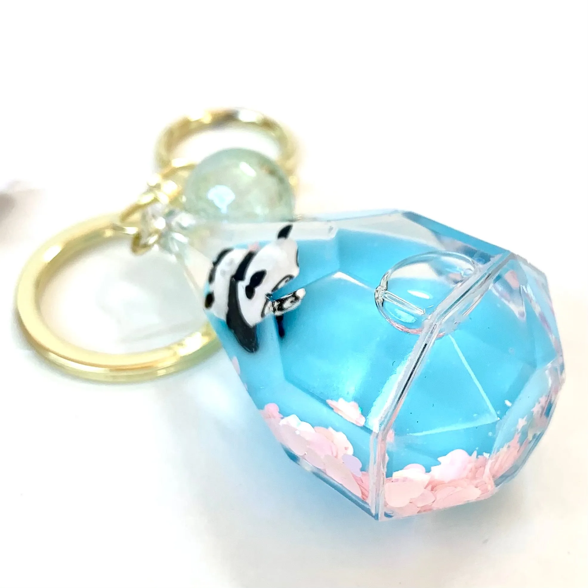 12055 PANDA DIAMOND FLOATY KEY CHARM-12