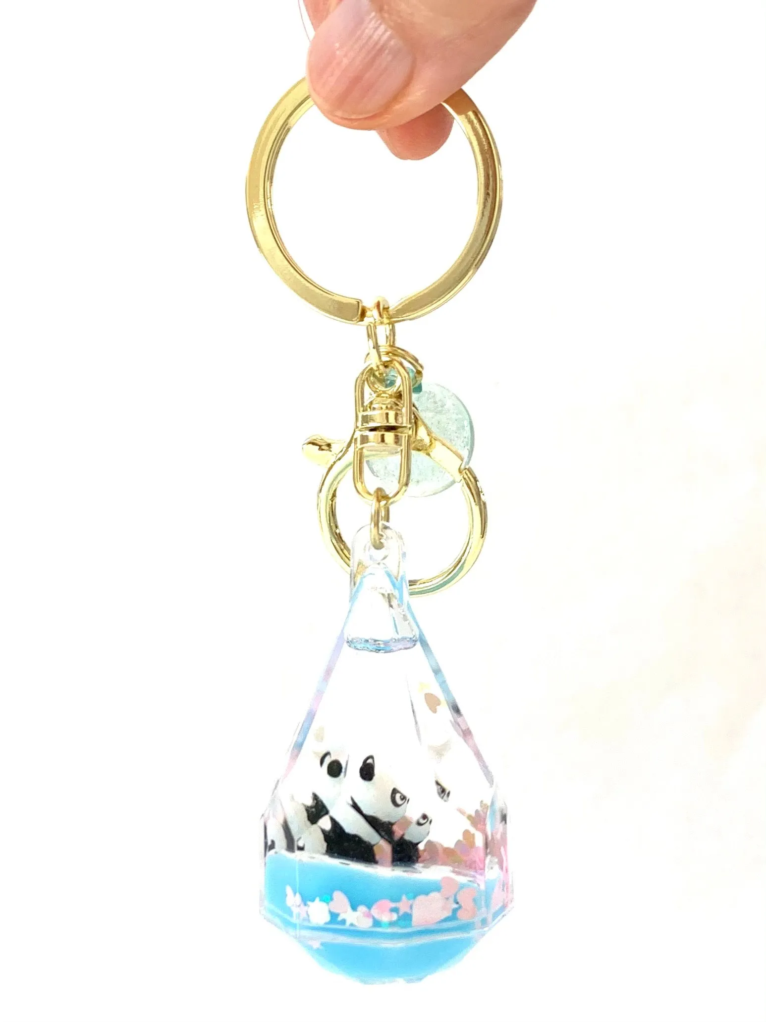 12055 PANDA DIAMOND FLOATY KEY CHARM-12