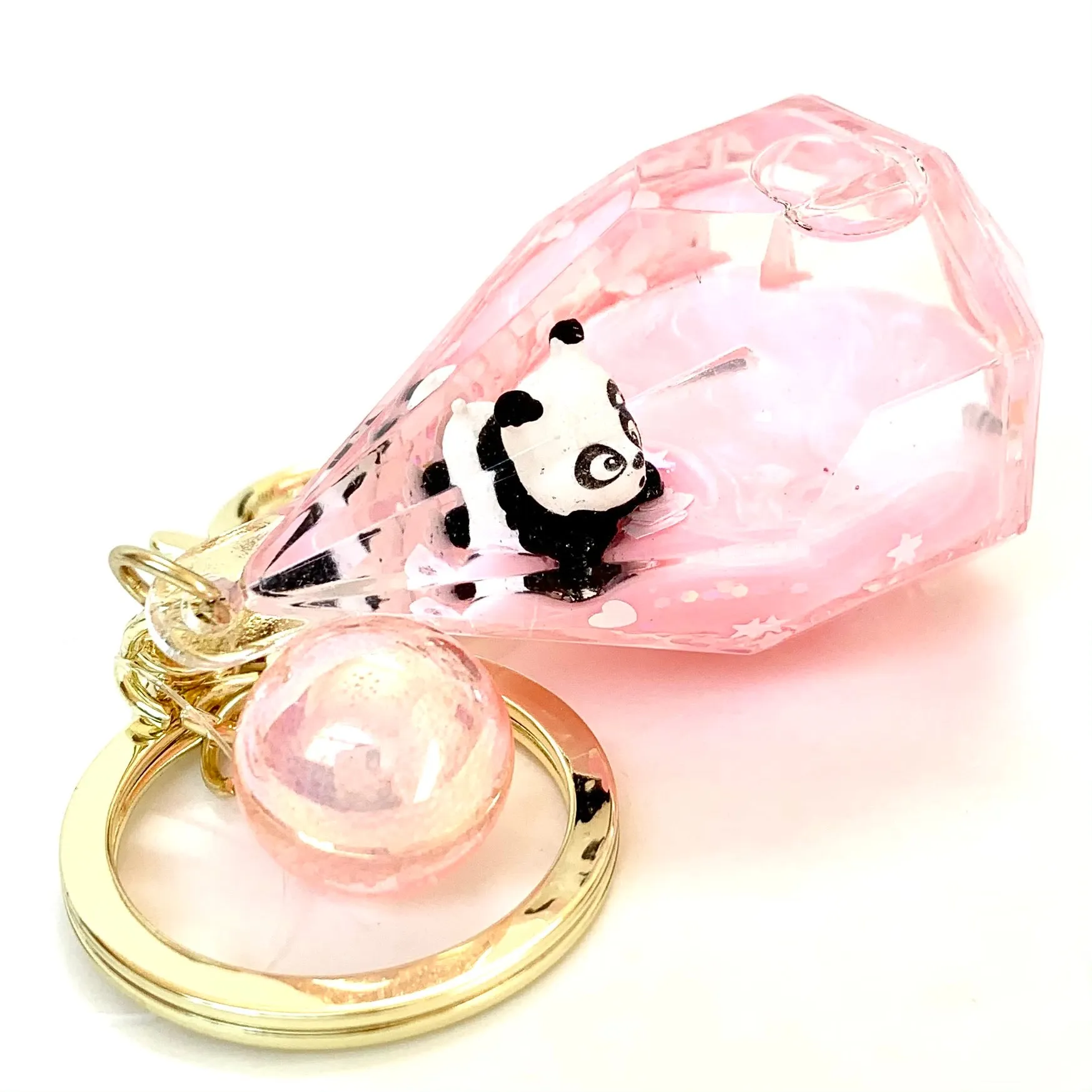 12055 PANDA DIAMOND FLOATY KEY CHARM-12