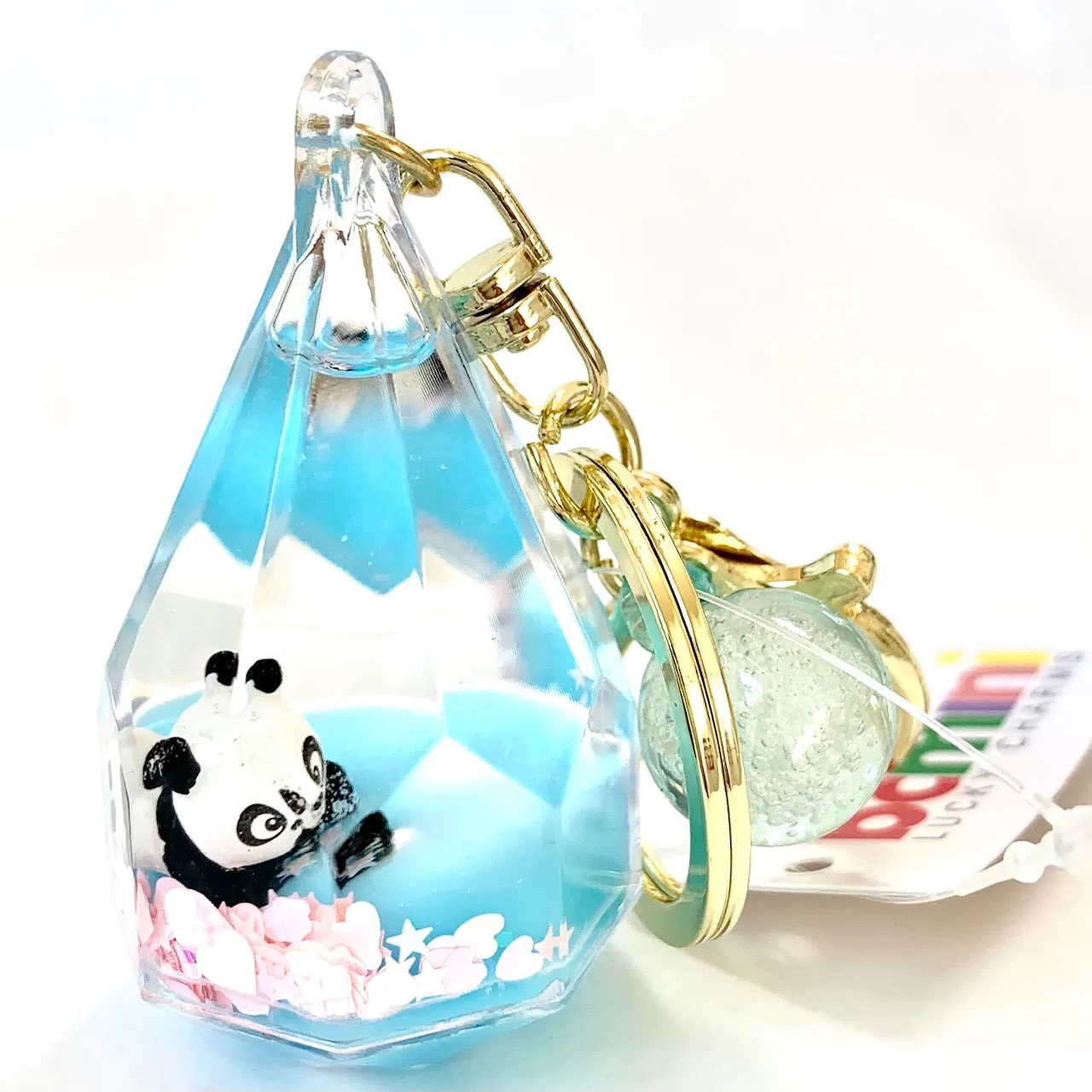 12055 PANDA DIAMOND FLOATY KEY CHARM-12