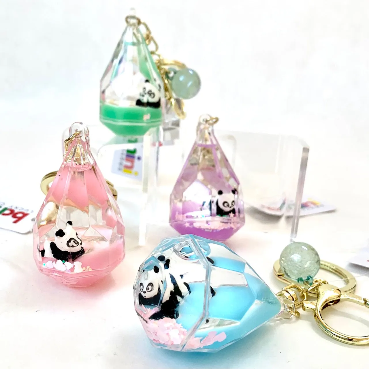 12055 PANDA DIAMOND FLOATY KEY CHARM-12