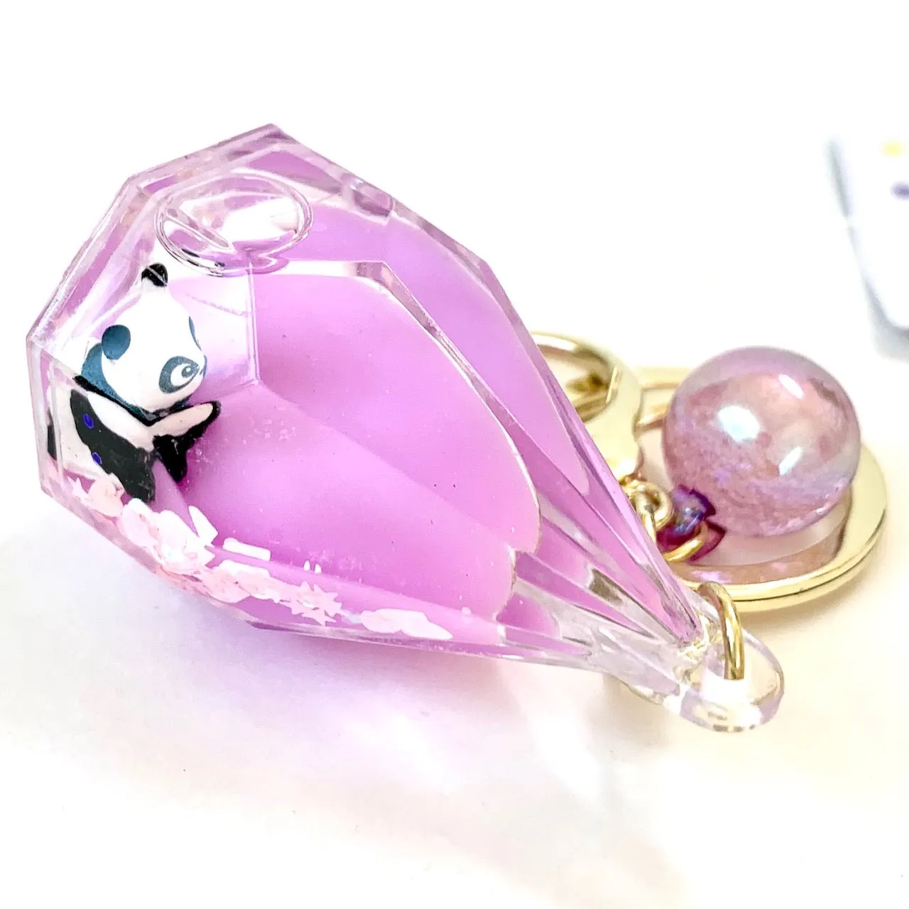 12055 PANDA DIAMOND FLOATY KEY CHARM-12