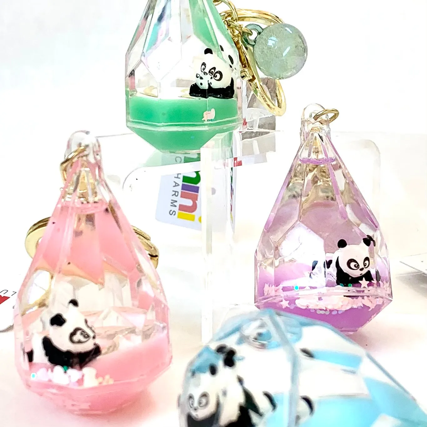 12055 PANDA DIAMOND FLOATY KEY CHARM-12