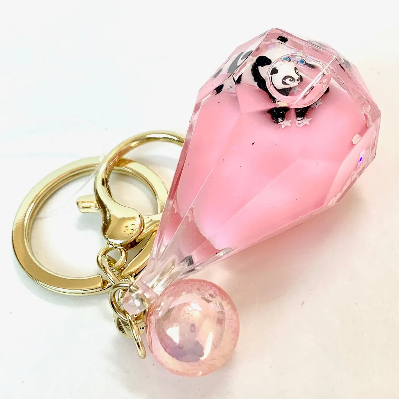 12055 PANDA DIAMOND FLOATY KEY CHARM-12