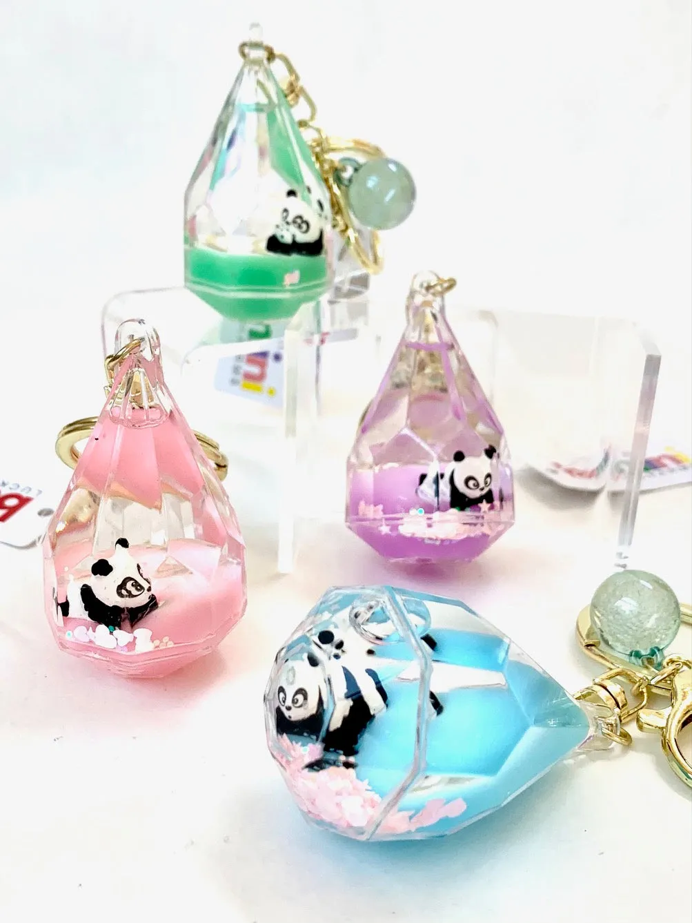 12055 PANDA DIAMOND FLOATY KEY CHARM-12