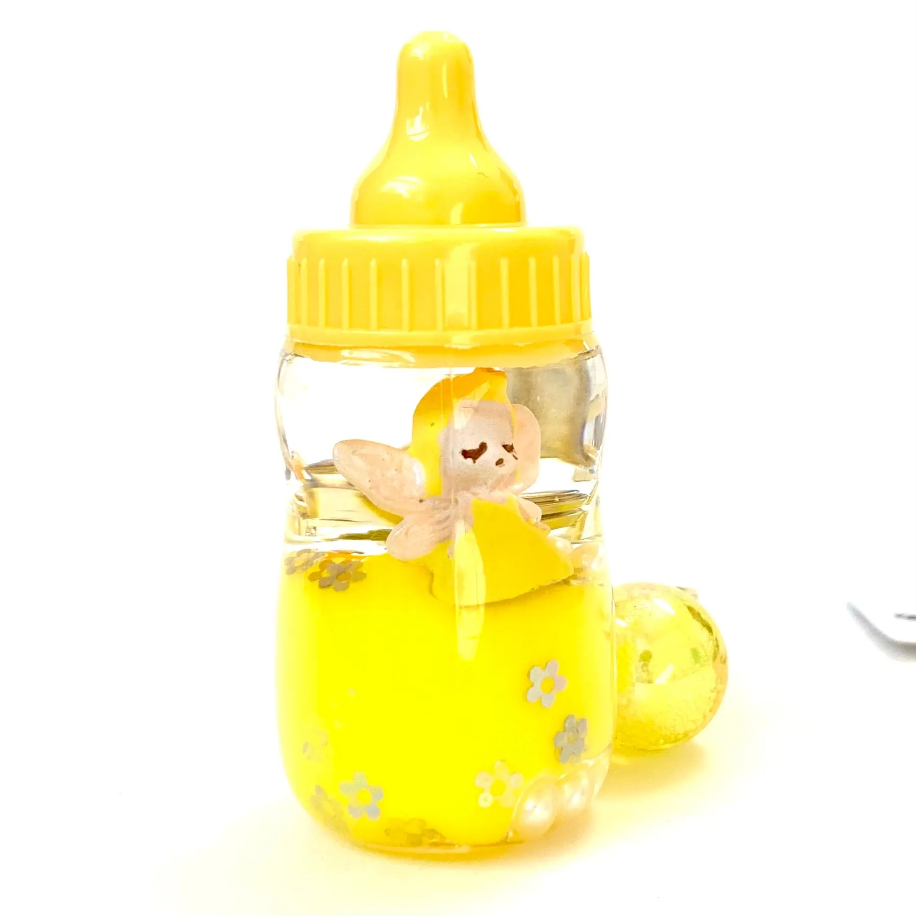 12072 FAIRY MILK BOTTLE FLOATY KEY CHARM-12