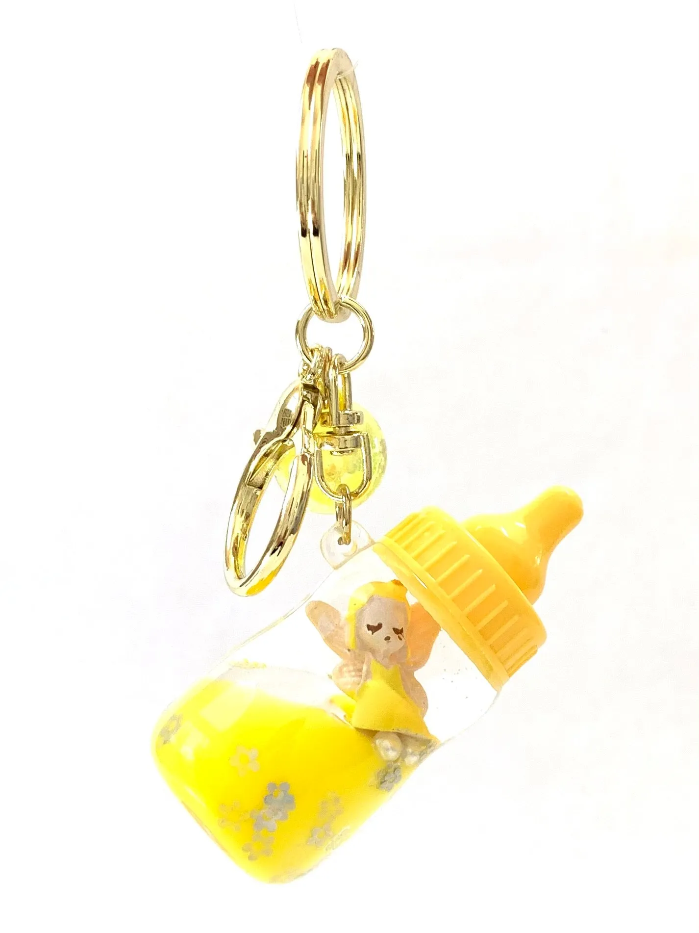 12072 FAIRY MILK BOTTLE FLOATY KEY CHARM-12