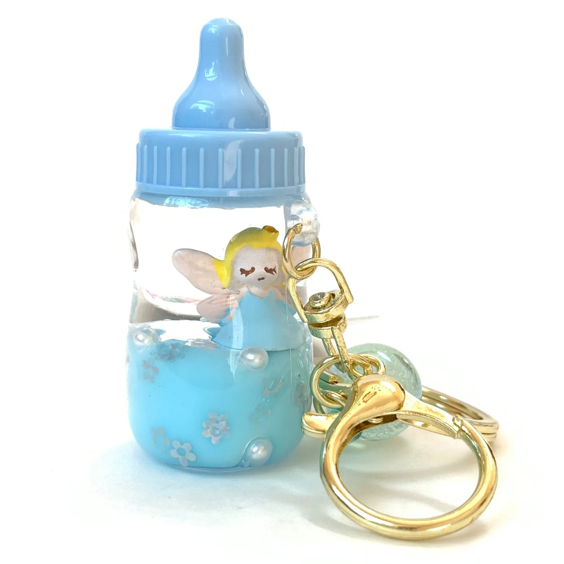 12072 FAIRY MILK BOTTLE FLOATY KEY CHARM-12
