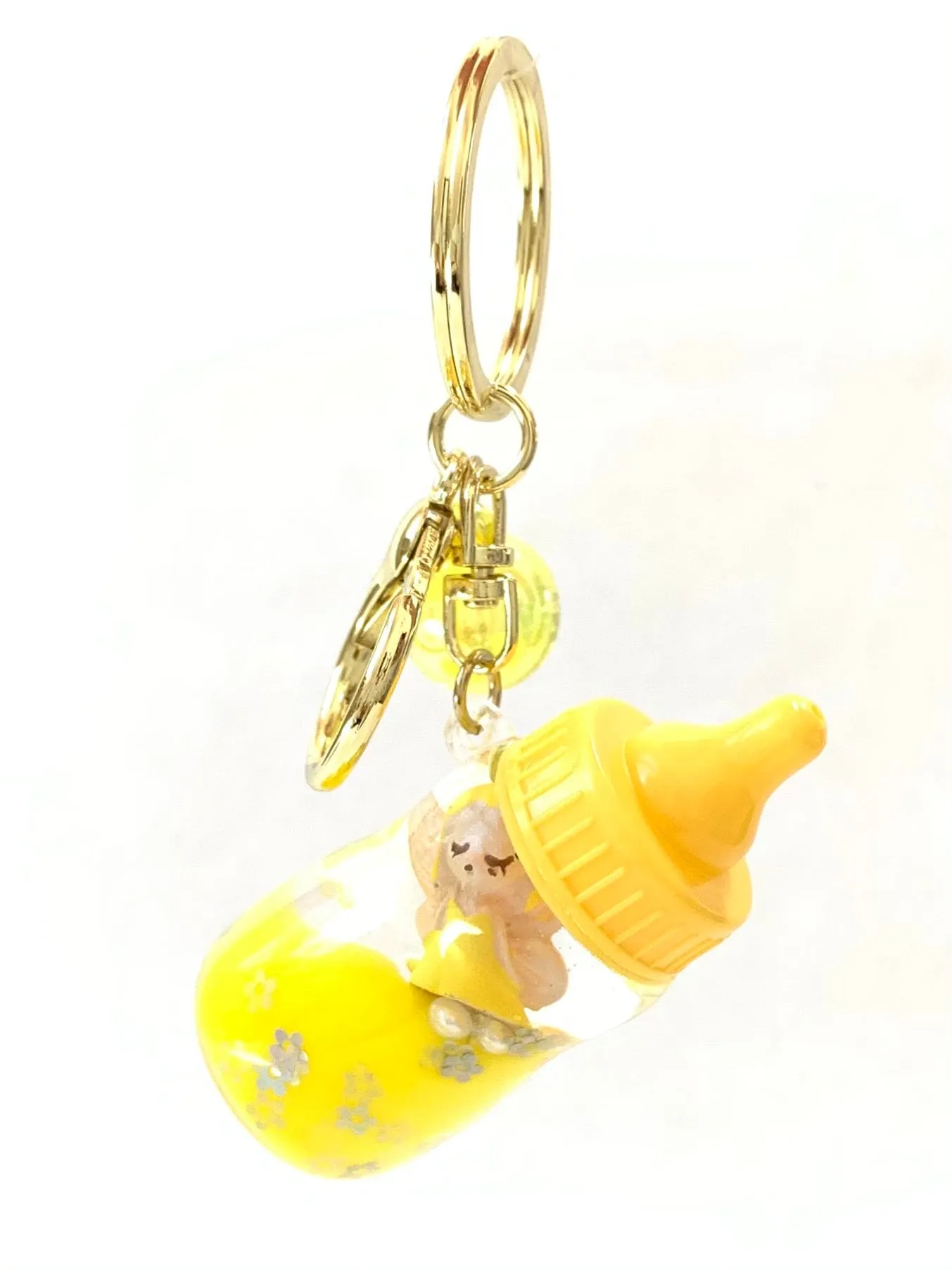 12072 FAIRY MILK BOTTLE FLOATY KEY CHARM-12