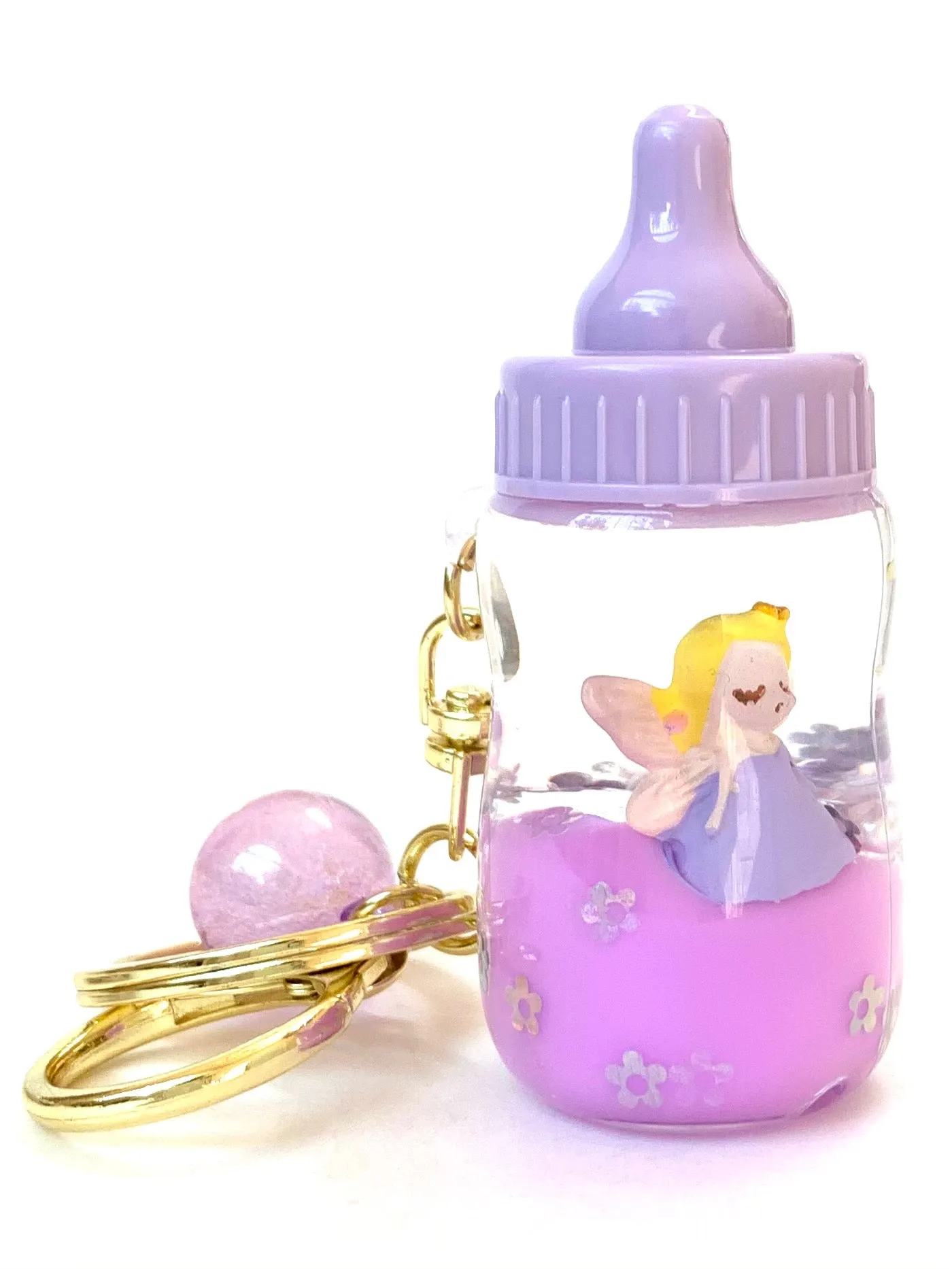 12072 FAIRY MILK BOTTLE FLOATY KEY CHARM-12