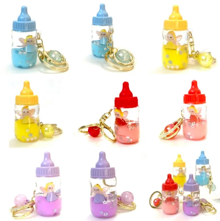 12072 FAIRY MILK BOTTLE FLOATY KEY CHARM-12