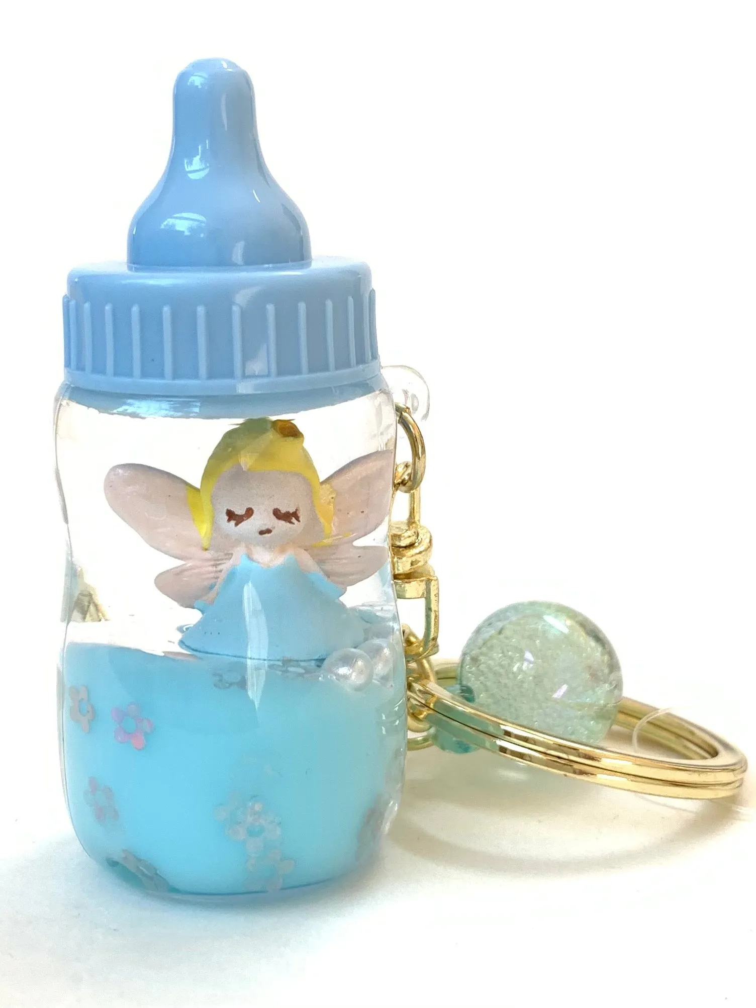 12072 FAIRY MILK BOTTLE FLOATY KEY CHARM-12