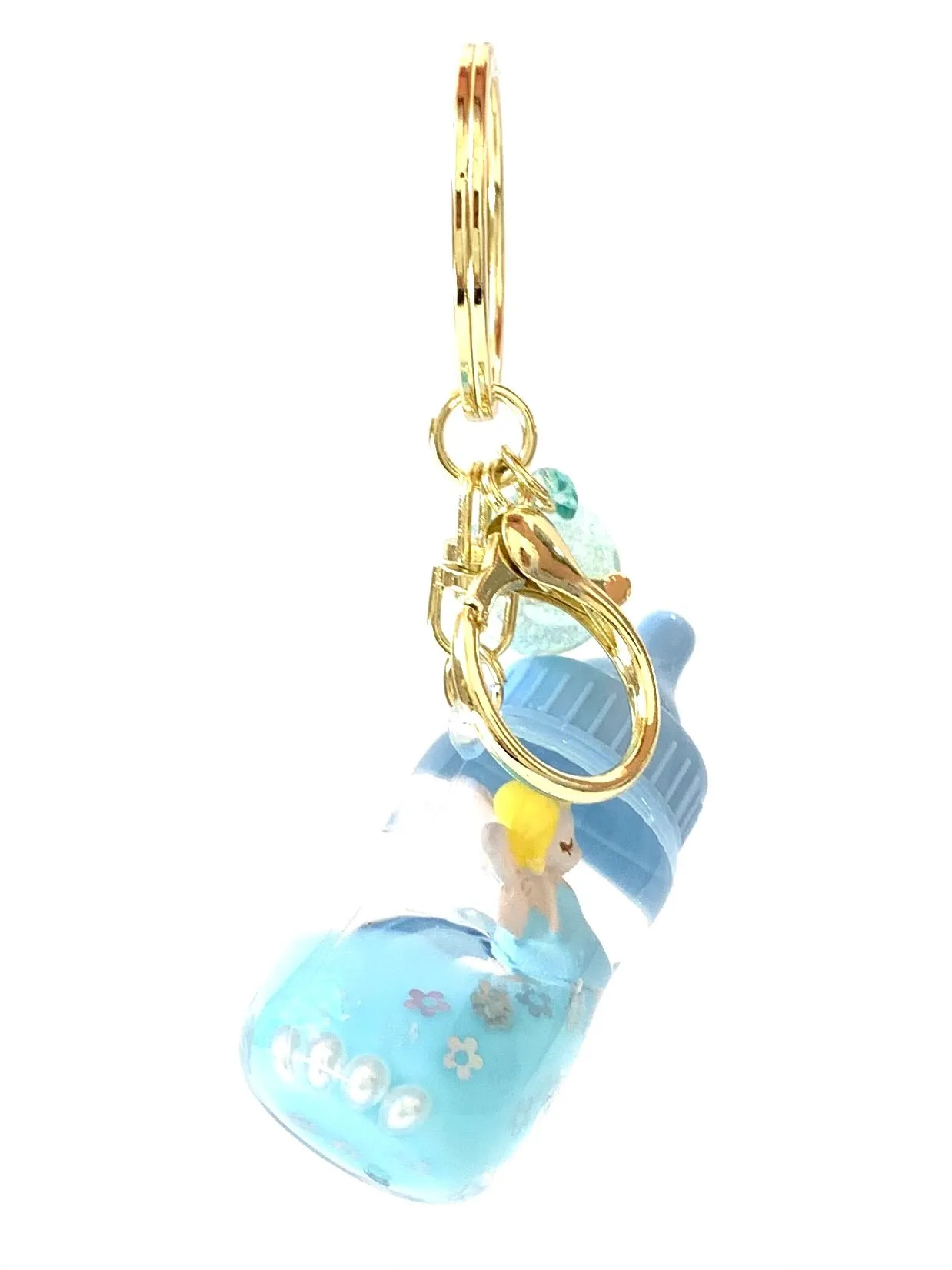 12072 FAIRY MILK BOTTLE FLOATY KEY CHARM-12