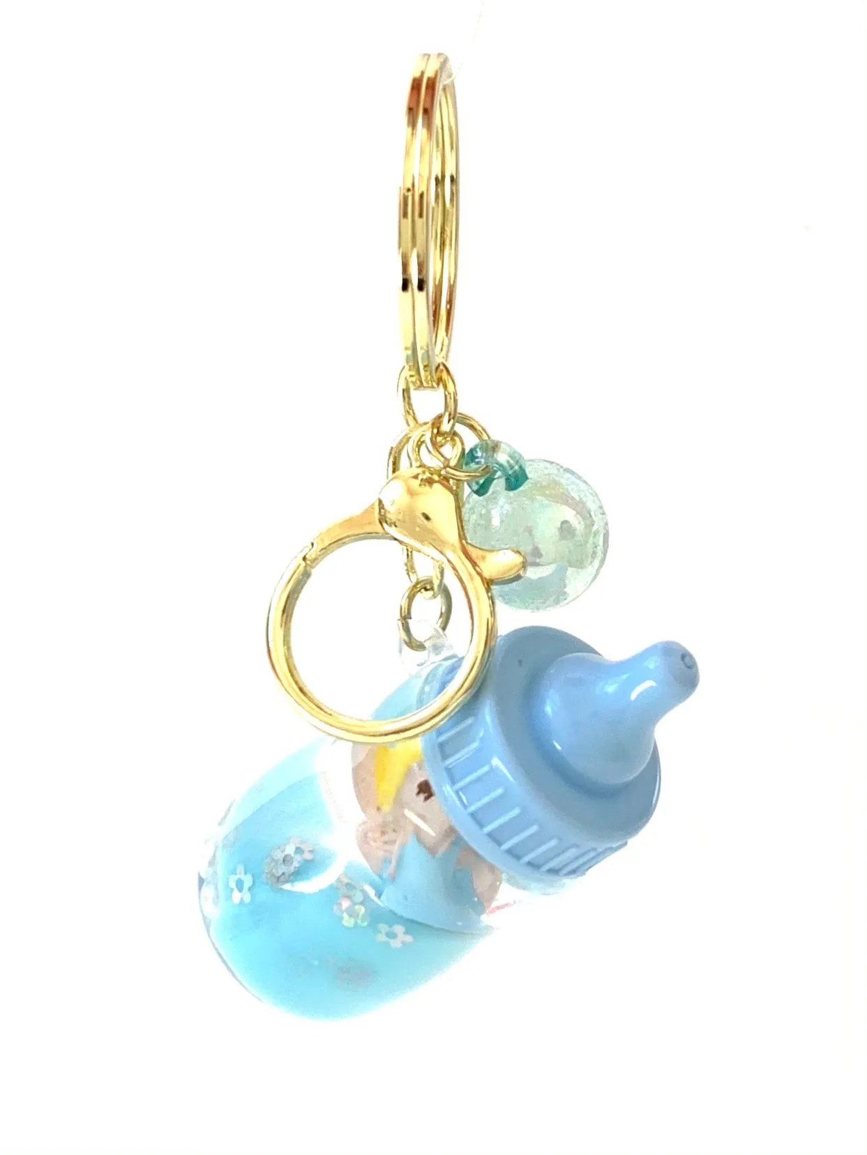12072 FAIRY MILK BOTTLE FLOATY KEY CHARM-12