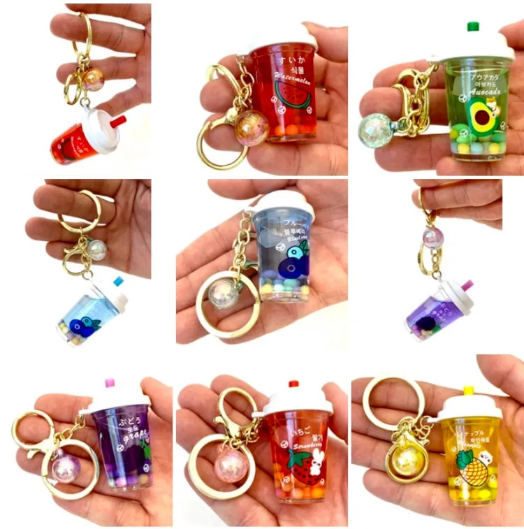 12077 FRUIT BOBA FLOATY KEY CHARM-12