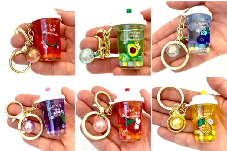 12077 FRUIT BOBA FLOATY KEY CHARM-12