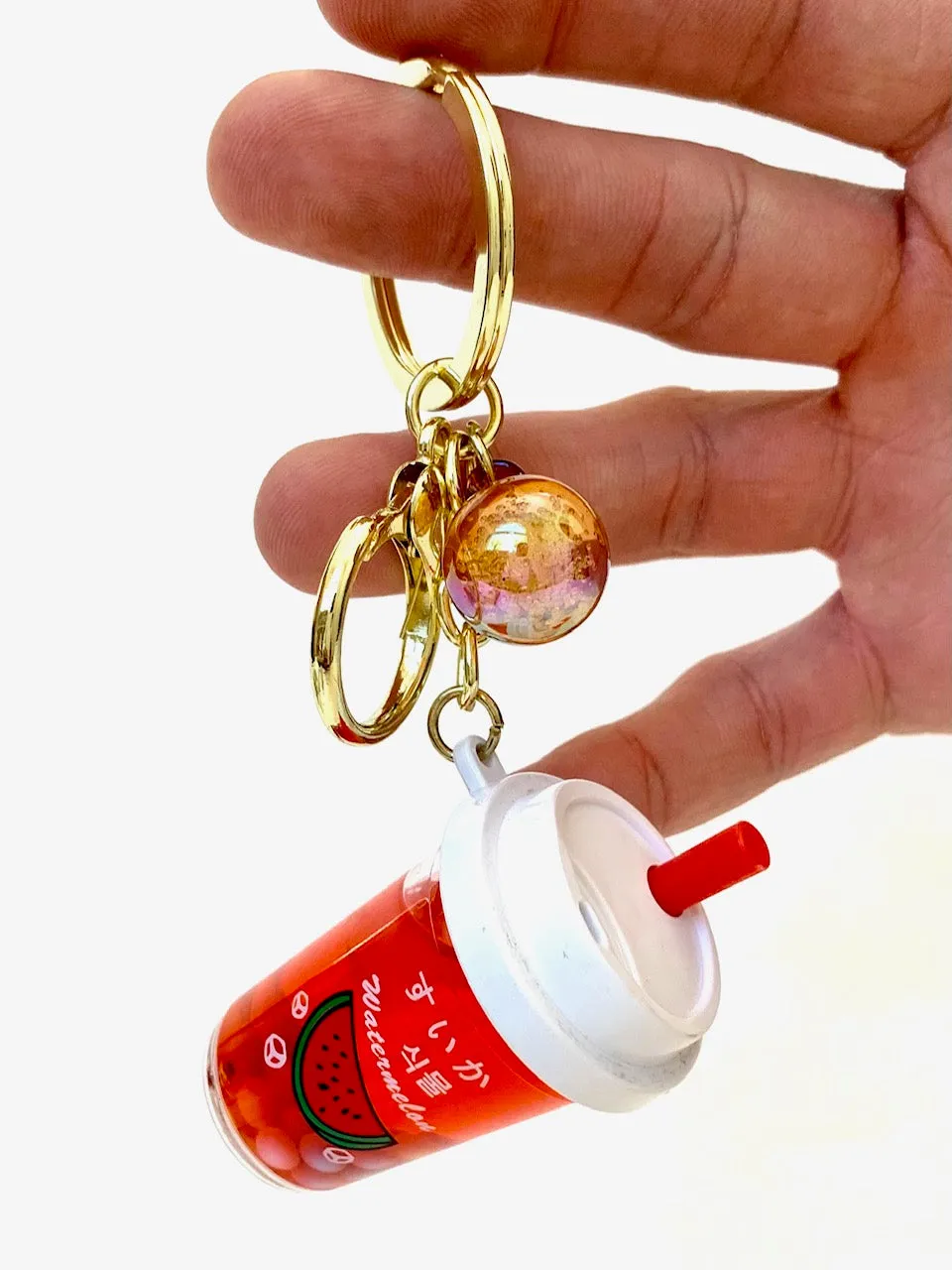 12077 FRUIT BOBA FLOATY KEY CHARM-12