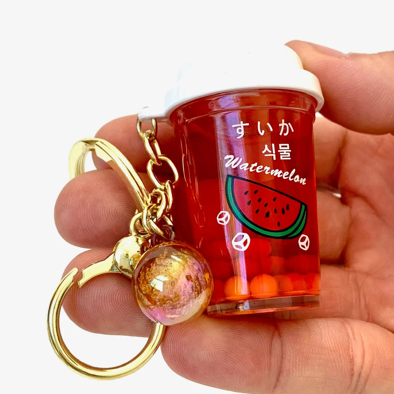 12077 FRUIT BOBA FLOATY KEY CHARM-12
