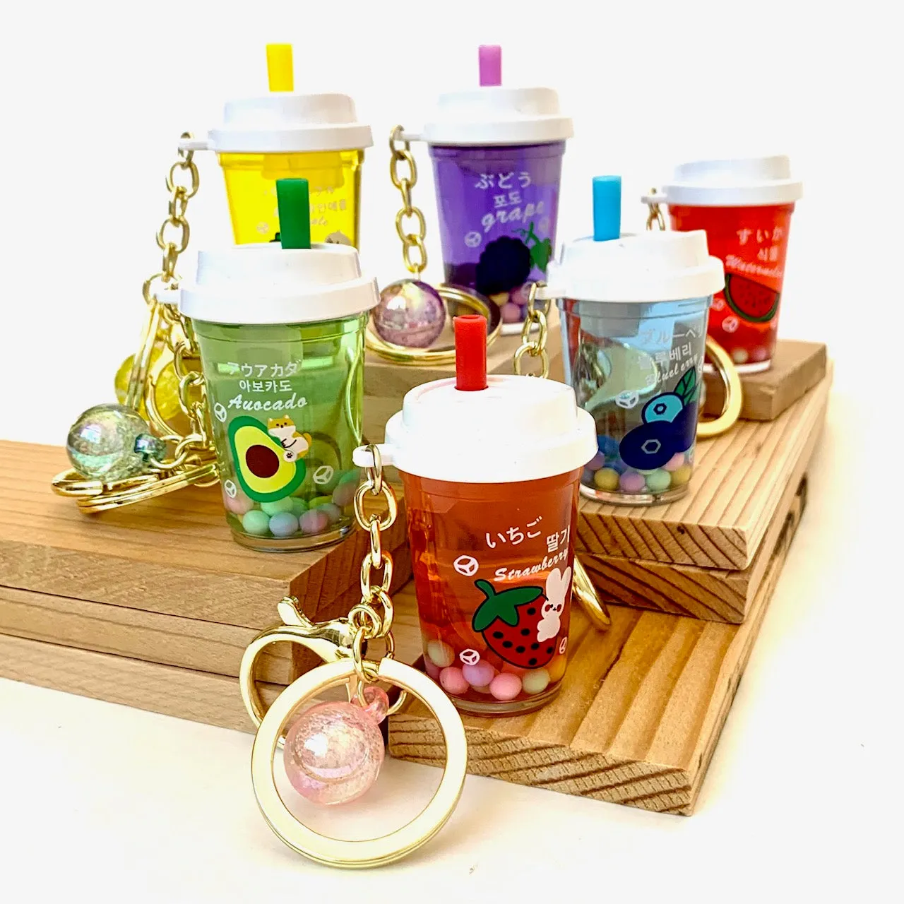 12077 FRUIT BOBA FLOATY KEY CHARM-12