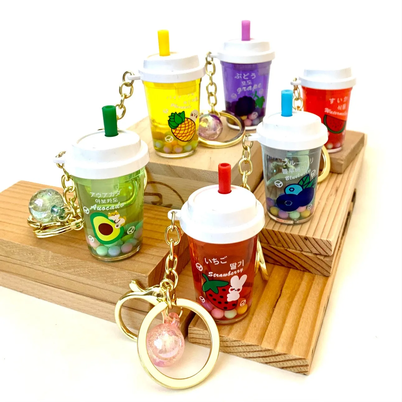 12077 FRUIT BOBA FLOATY KEY CHARM-12