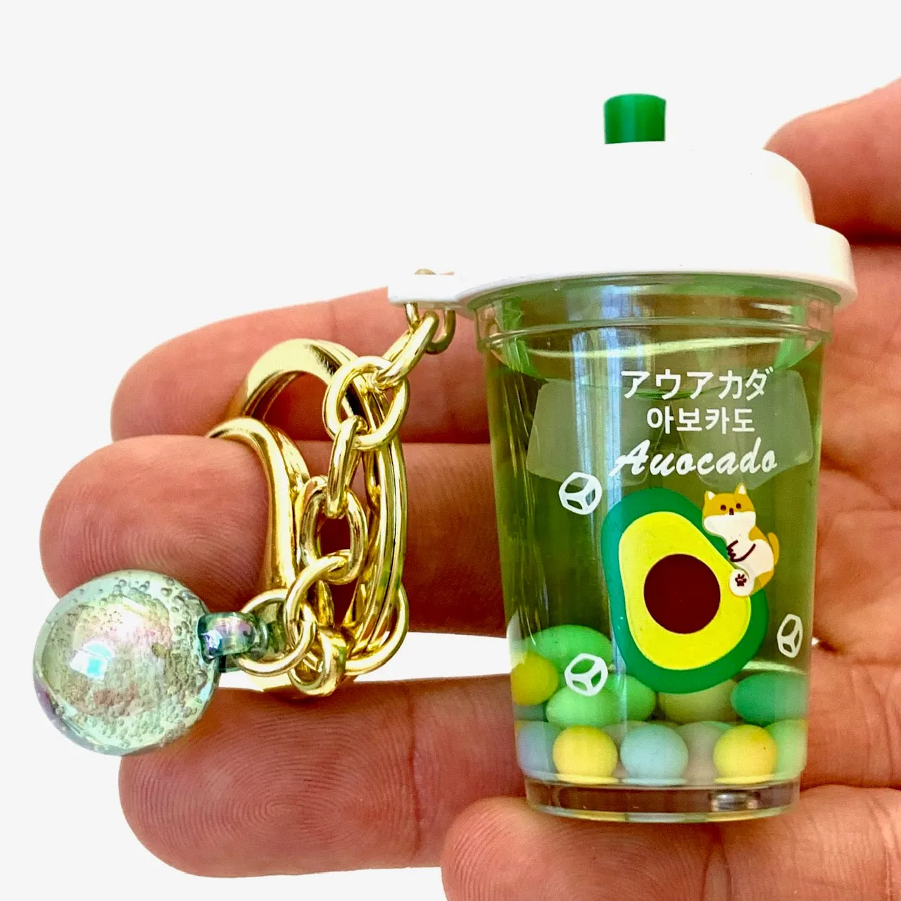12077 FRUIT BOBA FLOATY KEY CHARM-12