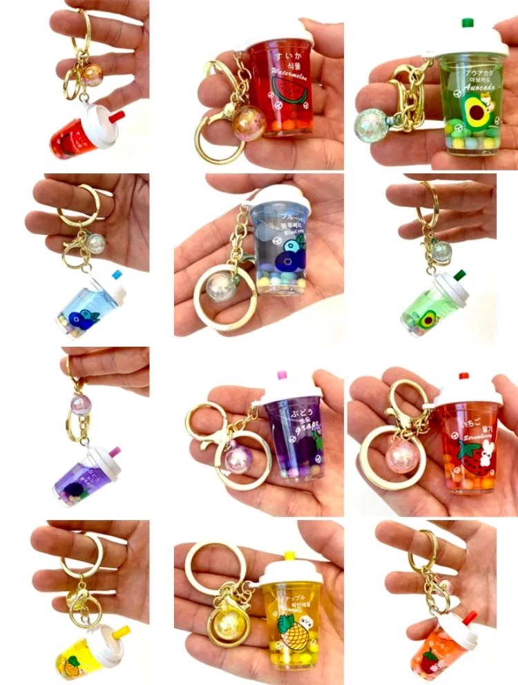 12077 FRUIT BOBA FLOATY KEY CHARM-12