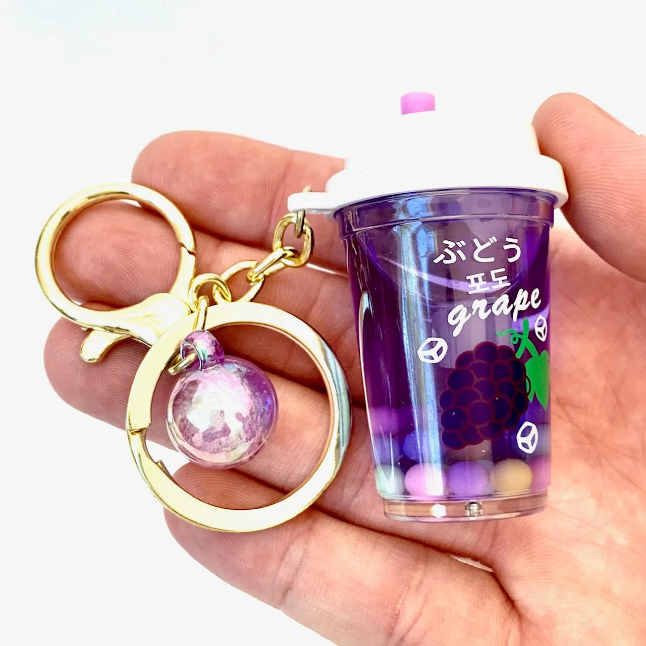 12077 FRUIT BOBA FLOATY KEY CHARM-12