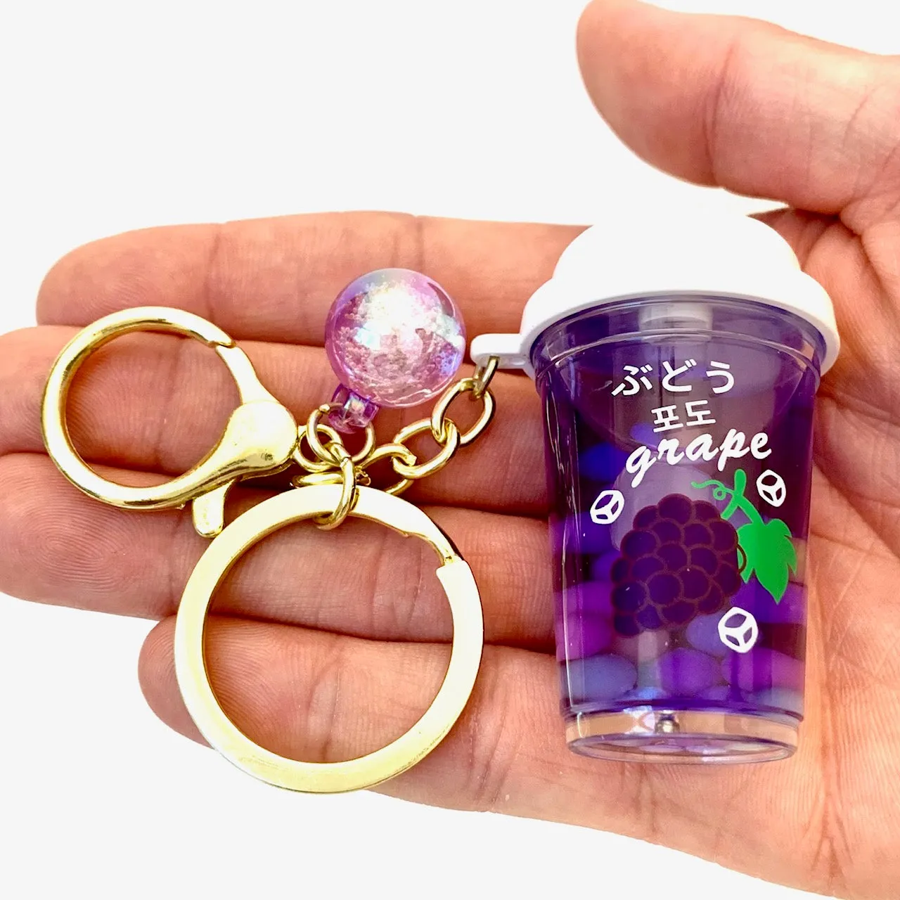 12077 FRUIT BOBA FLOATY KEY CHARM-12