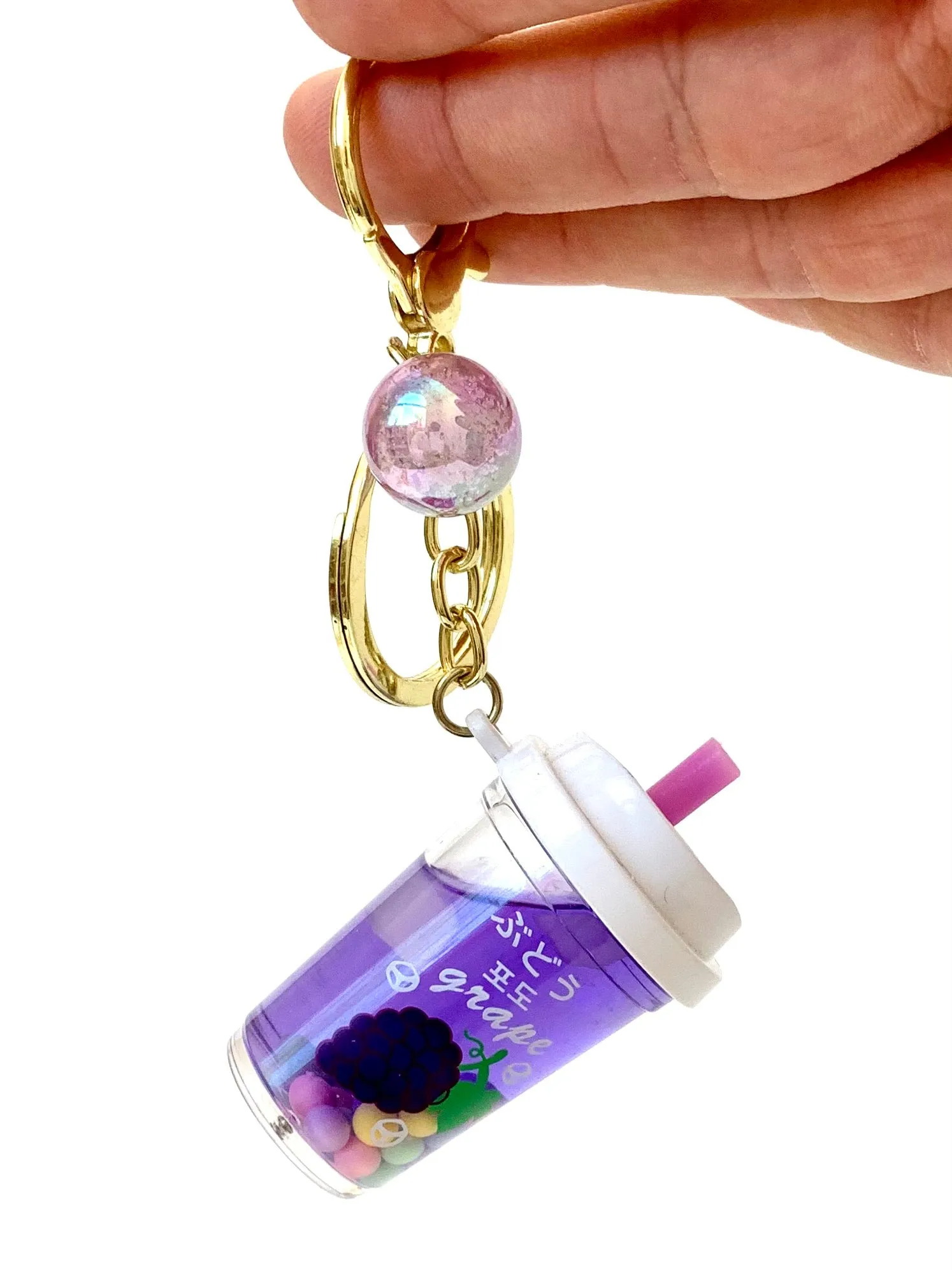 12077 FRUIT BOBA FLOATY KEY CHARM-12