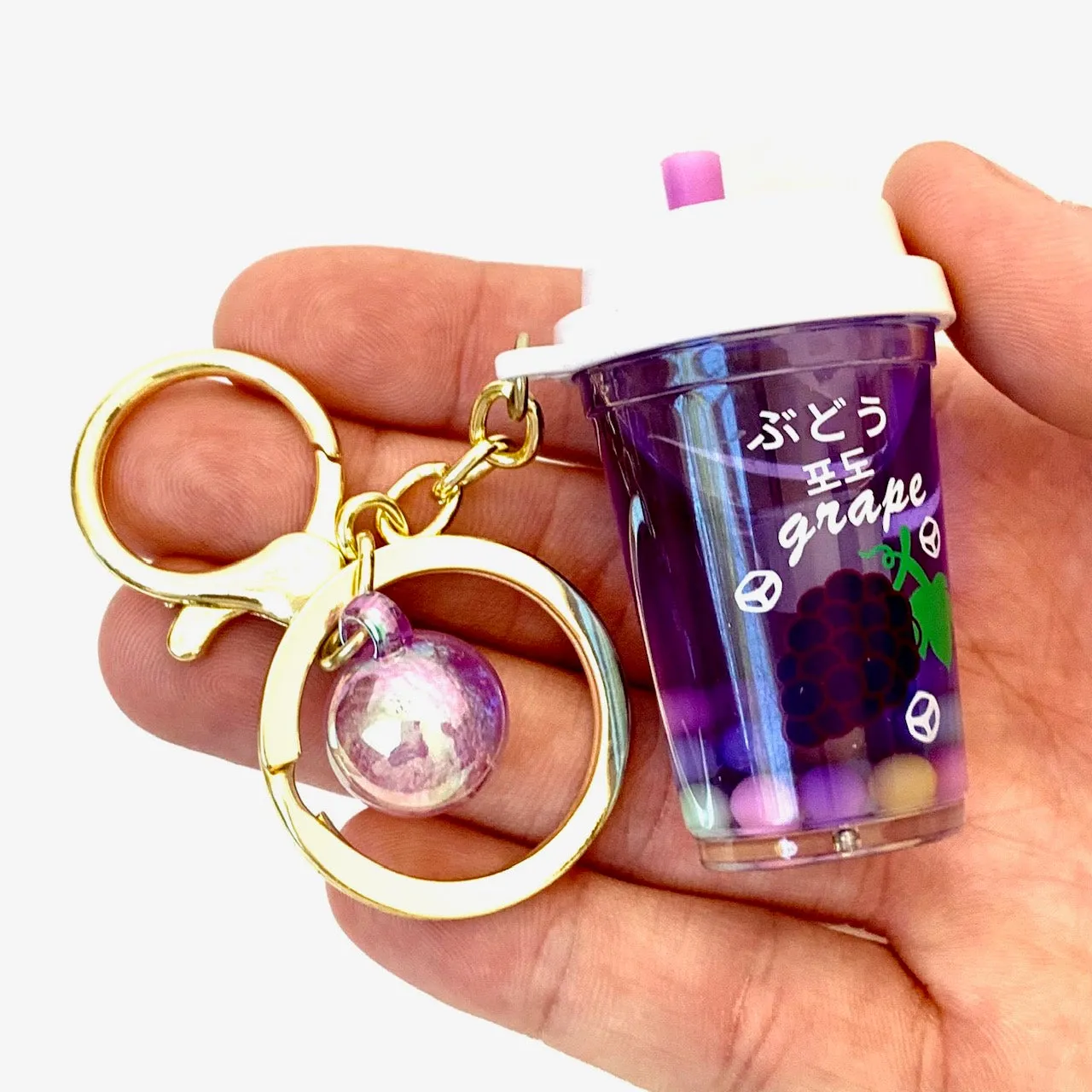 12077 FRUIT BOBA FLOATY KEY CHARM-12