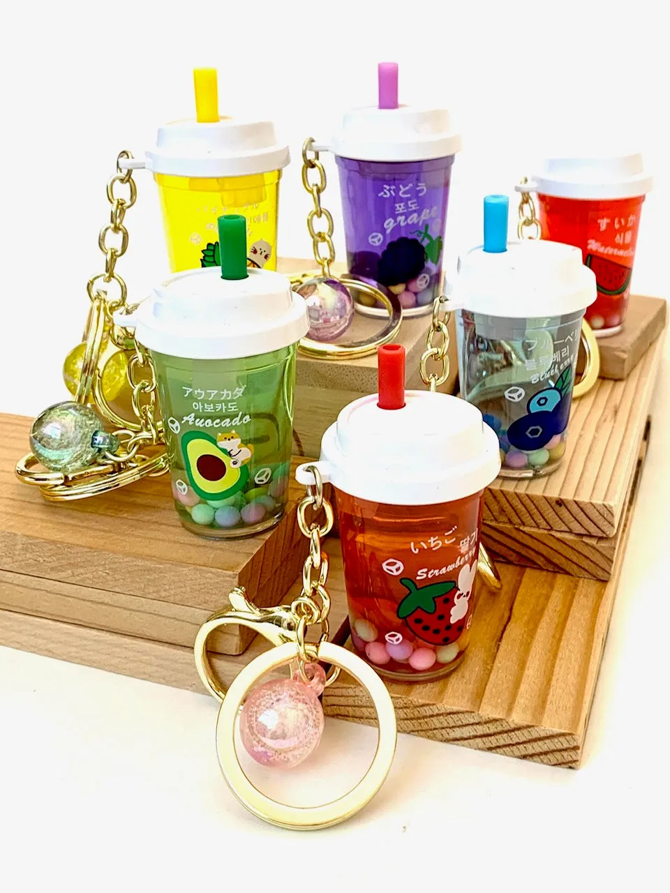 12077 FRUIT BOBA FLOATY KEY CHARM-12