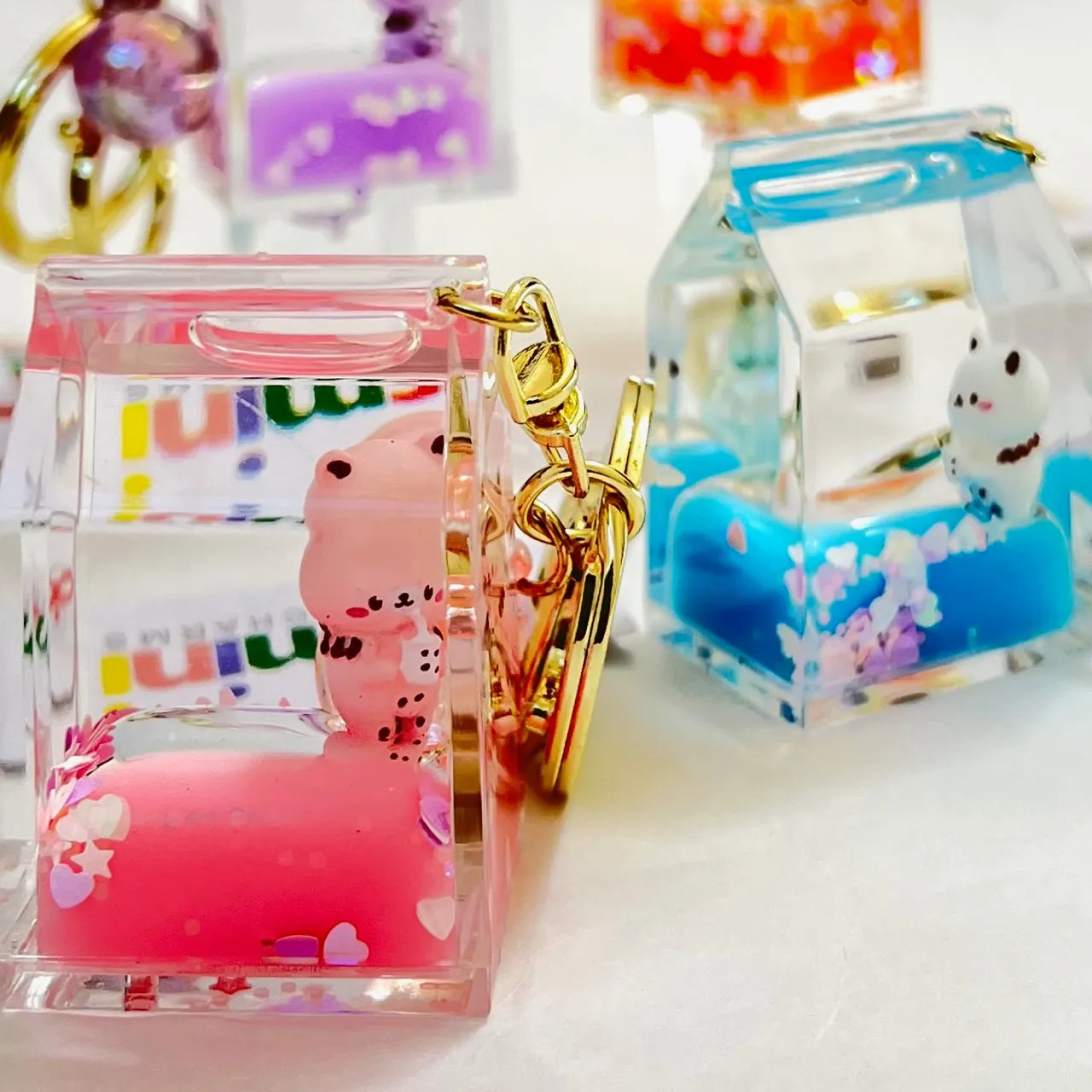 12089 KITTY MILK CARTON FLOATY KEY CHARM-12
