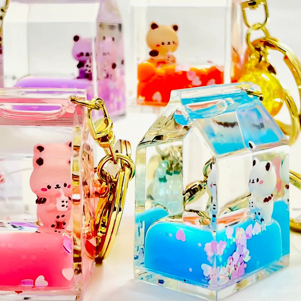 12089 KITTY MILK CARTON FLOATY KEY CHARM-12