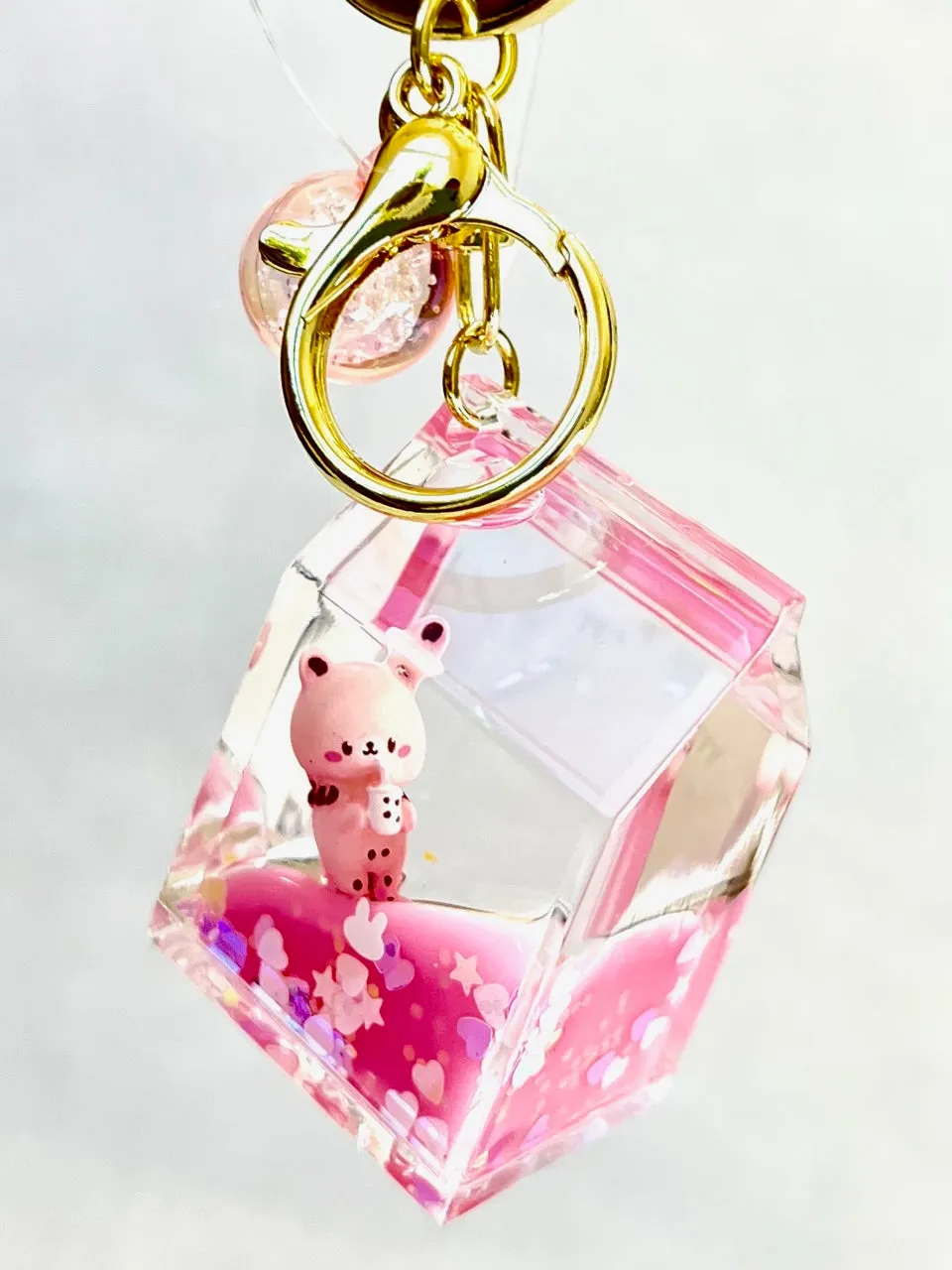 12089 KITTY MILK CARTON FLOATY KEY CHARM-12