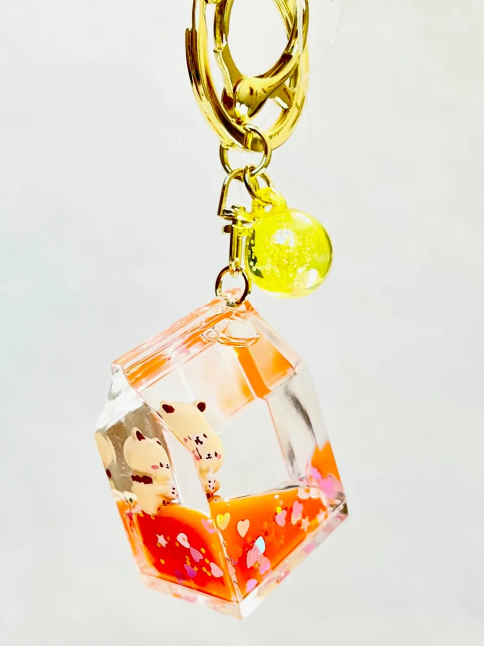 12089 KITTY MILK CARTON FLOATY KEY CHARM-12