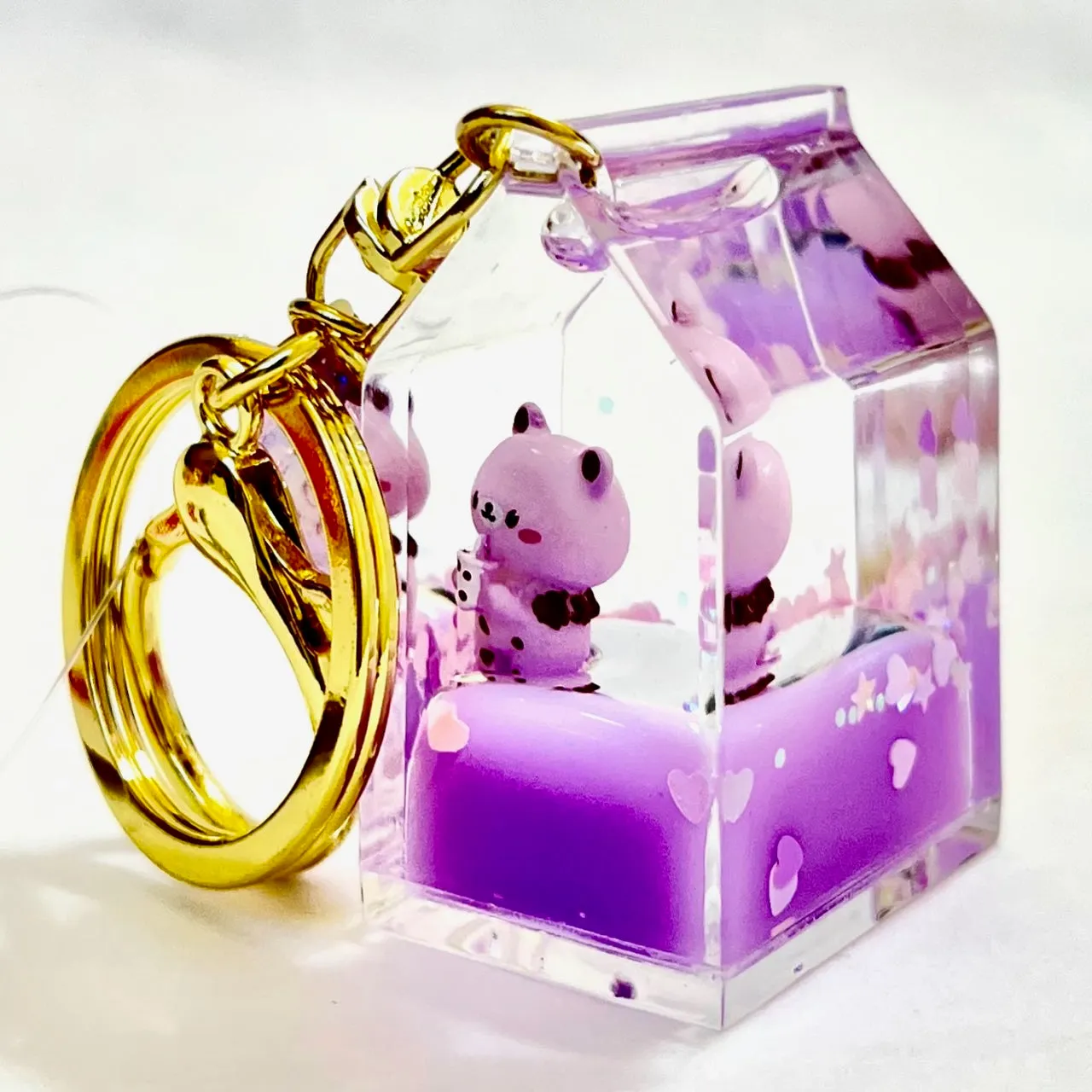 12089 KITTY MILK CARTON FLOATY KEY CHARM-12