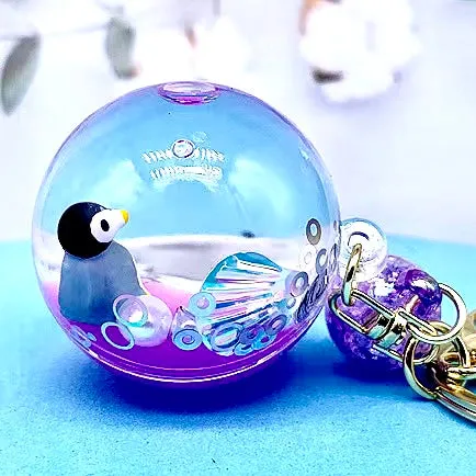 12106 SEA ANIMAL ORB FLOATY KEY CHARM-12
