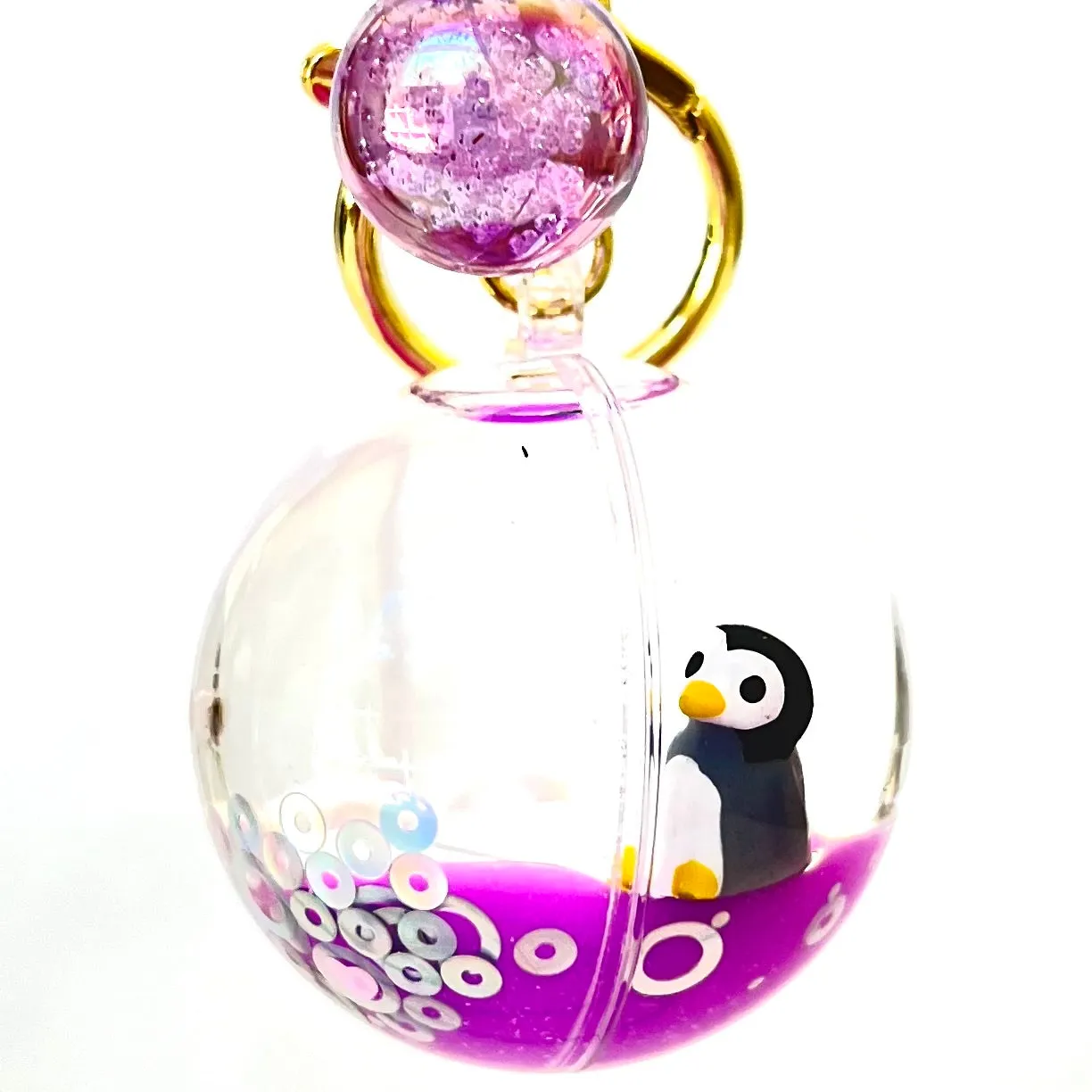 12106 SEA ANIMAL ORB FLOATY KEY CHARM-12