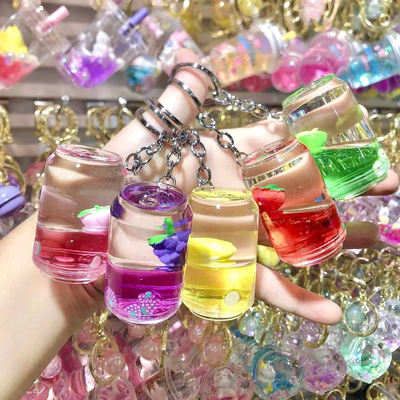 12107 FRUIT CAN FLOATY KEY CHARM-12