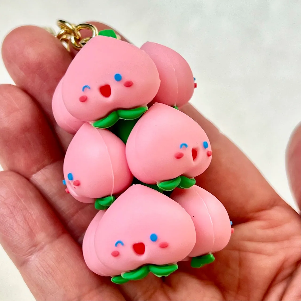 12144 PEACH FAMILY KEY CHARM-12