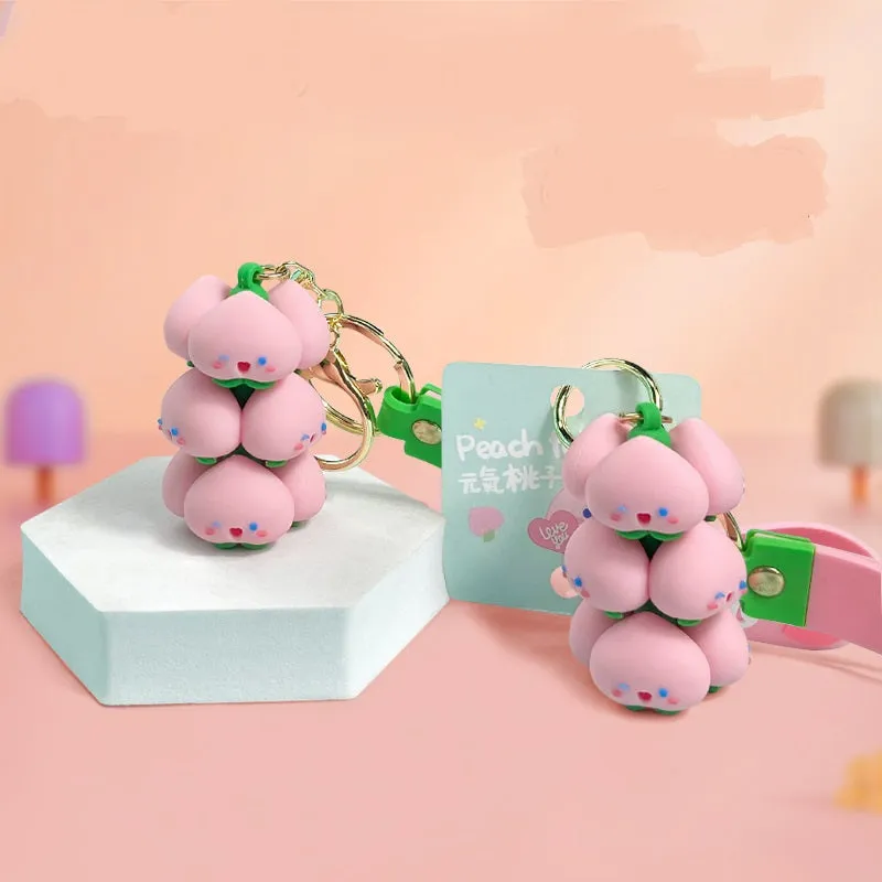 12144 PEACH FAMILY KEY CHARM-12